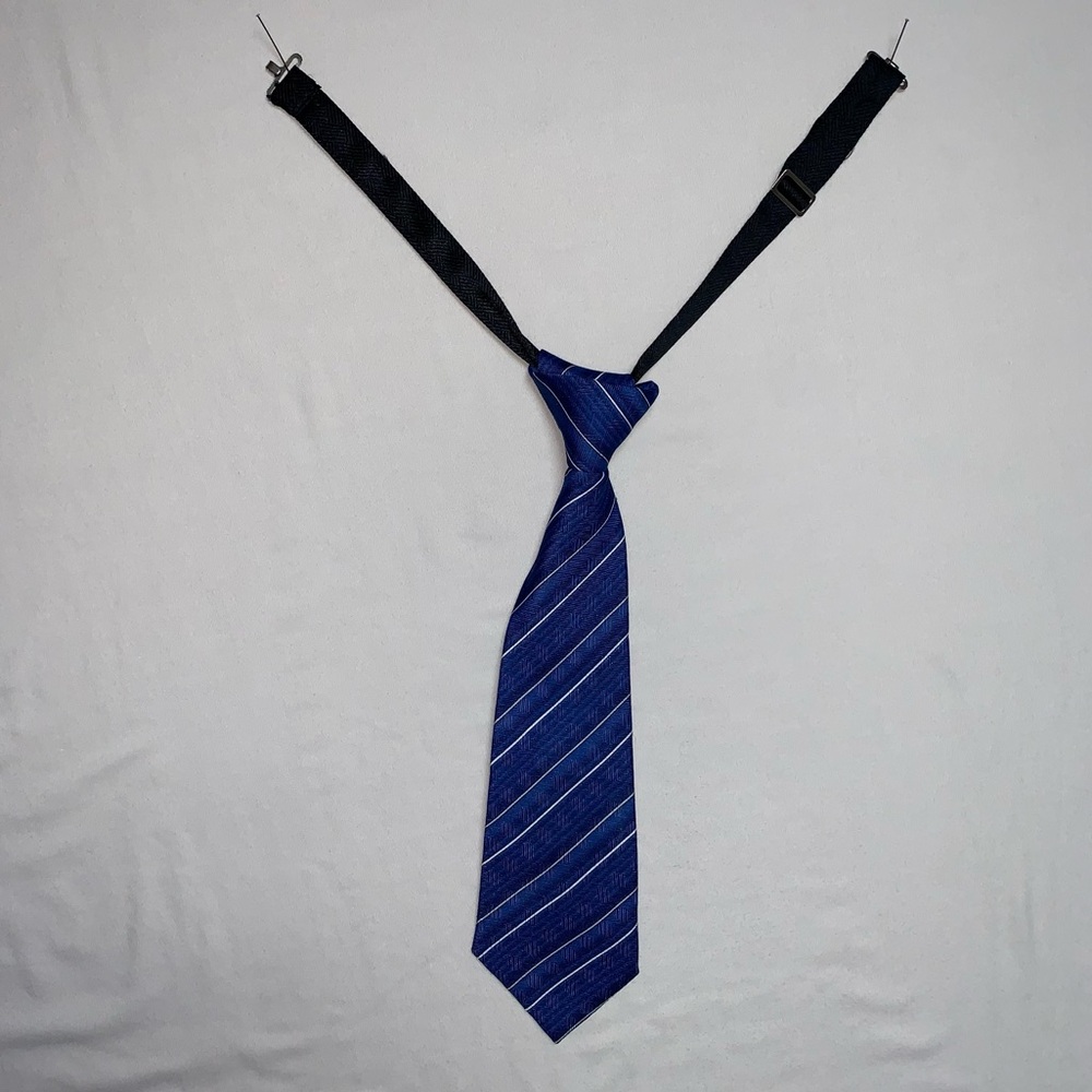 Enrico Necktie Boy’s Blue Black Striped Formal Church Child Party Special Event